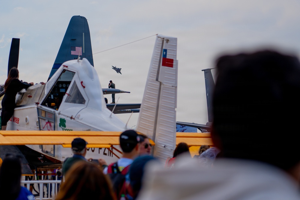 F-22 Raptor Aerial Demonstration Team performs at FIDAE 2024