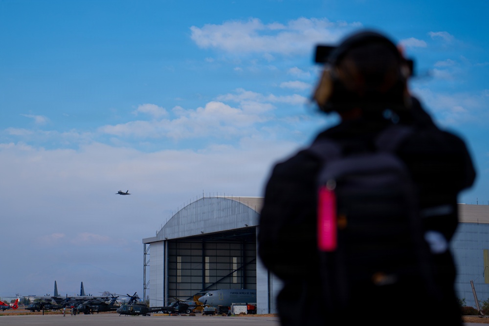 F-22 Raptor Aerial Demonstration Team performs at FIDAE 2024