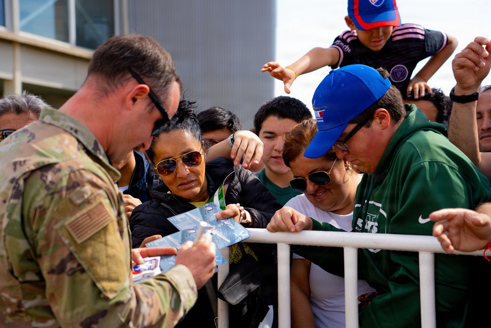 F-22 Raptor Aerial Demonstration Team performs at FIDAE 2024