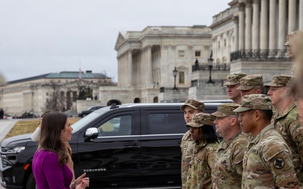 Alabama Guardsmen Meet Sen. Britt On Capitol Grounds