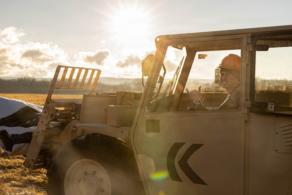 U.S. Marine Corps reservists with MWSS 472 undergo a food inspection for the Major General William Pendleton Thompson Hill Food Service Award