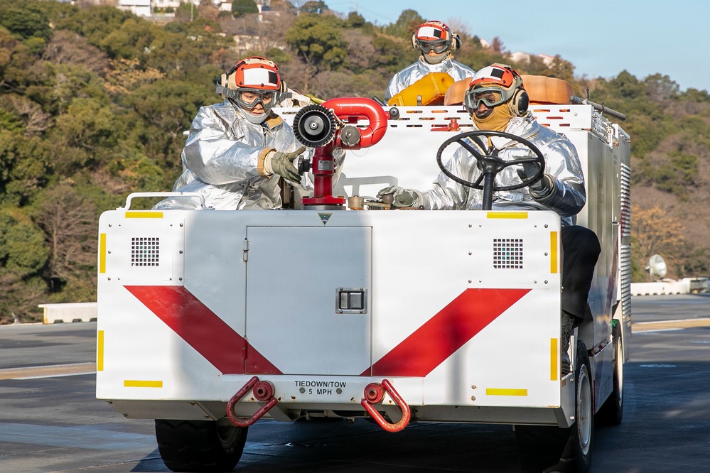 USS Tripoli Conducts Aviation Training Team Drill