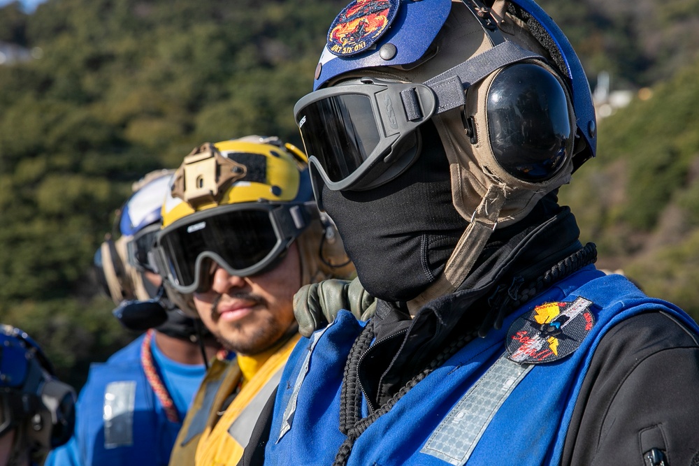 USS Tripoli Conducts Aviation Training Team Drill