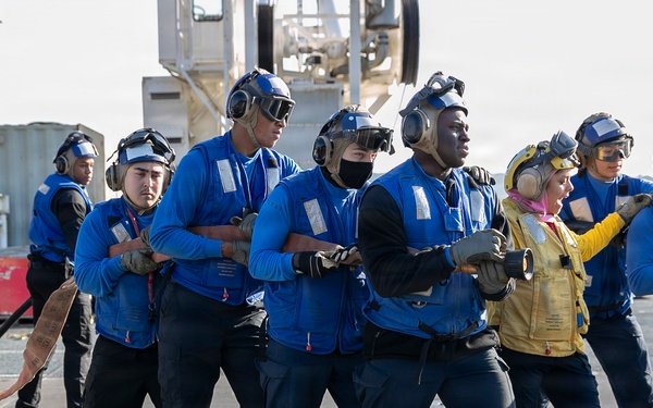 USS Tripoli Conducts Aviation Training Team Drill