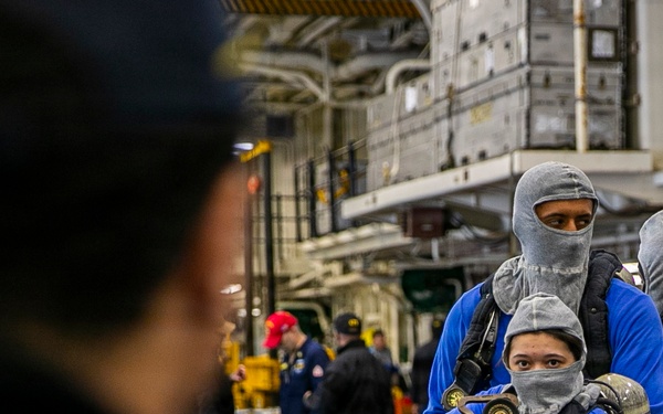 USS Tripoli Conducts Aviation Training Team Drill