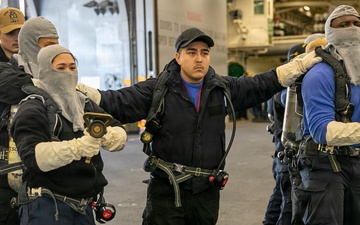 USS Tripoli Conducts Aviation Training Team Drill