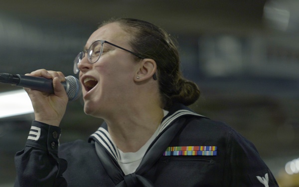 Navy Band Northwest Performs at the Navy All-American Bowl