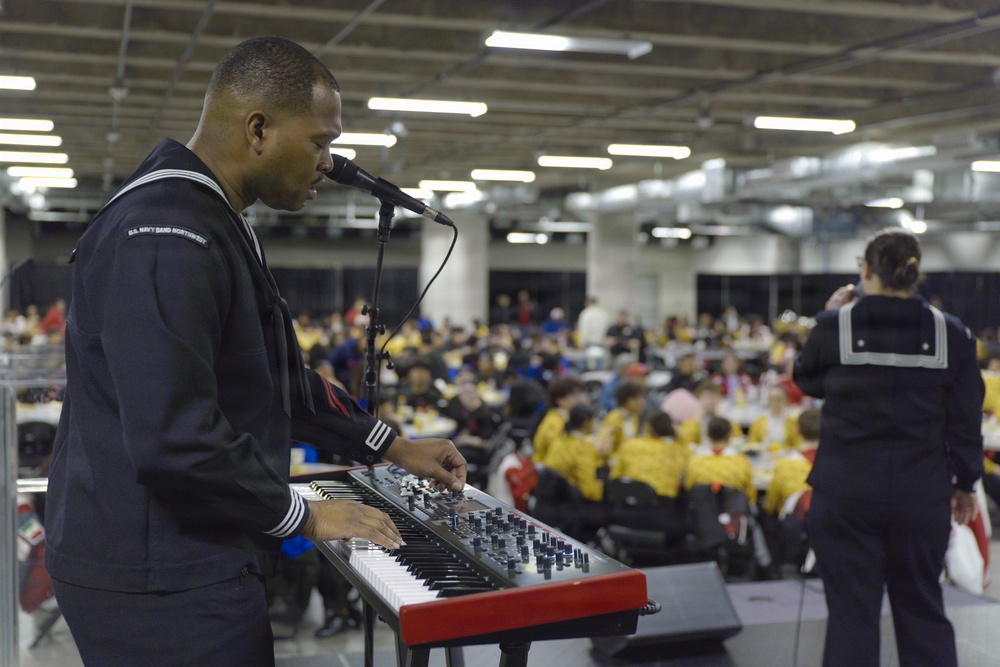 Navy Band Northwest Performs at the Navy All-American Bowl
