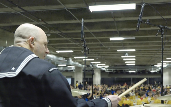 Navy Band Northwest Performs at the Navy All-American Bowl