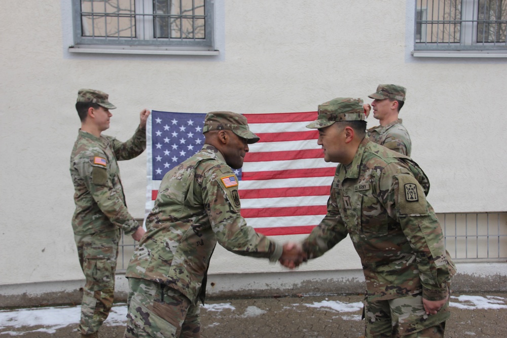 Promotion ceremony for 1st Lt. Haofeng Ding