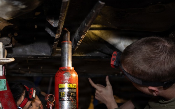 2nd Marine Logistics Group Maintains High Mobility Multipurpose Wheeled Vehicles