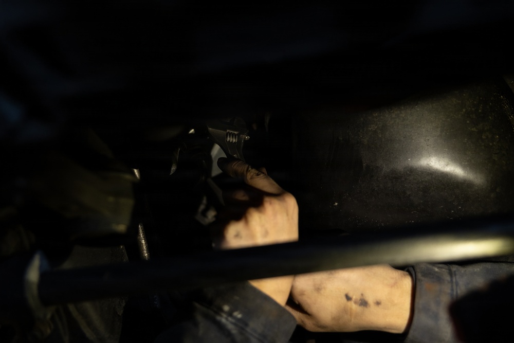 2nd Marine Logistics Group Maintains High Mobility Multipurpose Wheeled Vehicles