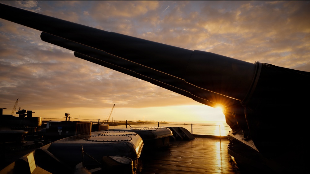 USS Alabama Sunrise