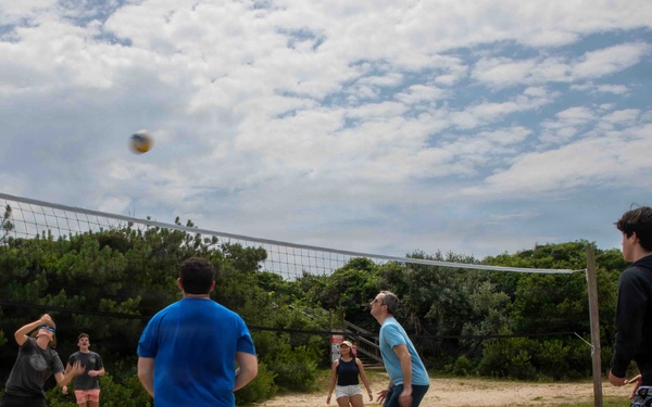 IKE and Carrier Air Wing Three Host a Beach Bash to Raise Morale and Facilitate Integration