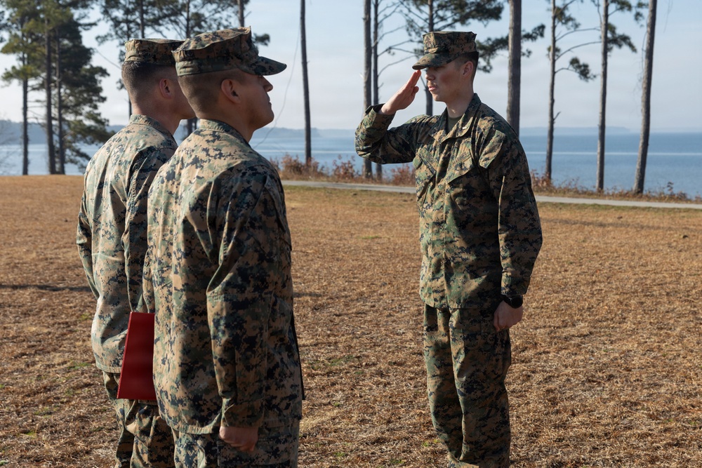 Headquarters and Service Battalion Adjutant Promotes to 1st Lieutenant