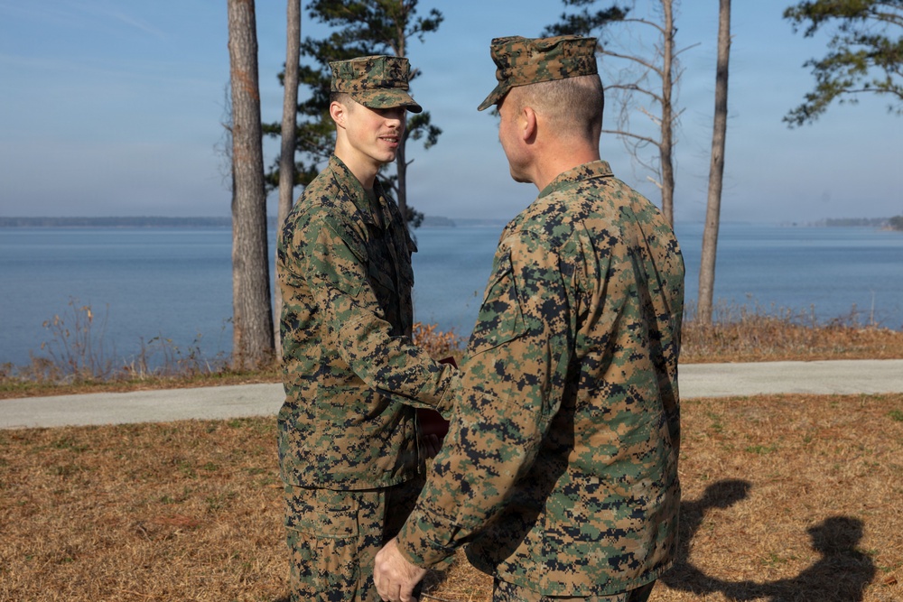 Headquarters and Service Battalion Adjutant Promotes to 1st Lieutenant