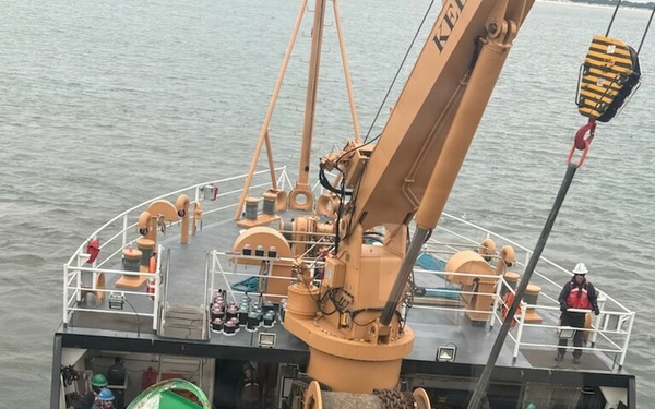 U.S. Army, Coast Guard recover, relocate beached buoy on Cumberland Island