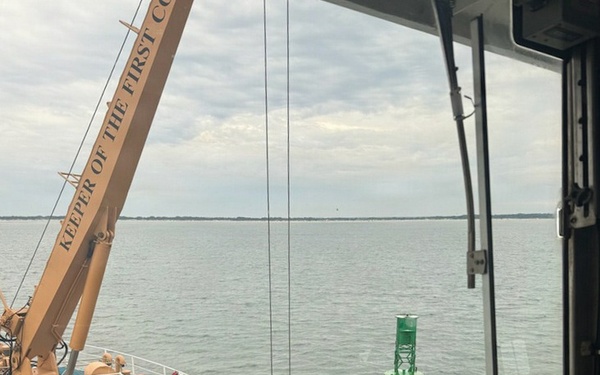 U.S. Army, Coast Guard recover, relocate beached buoy on Cumberland Island