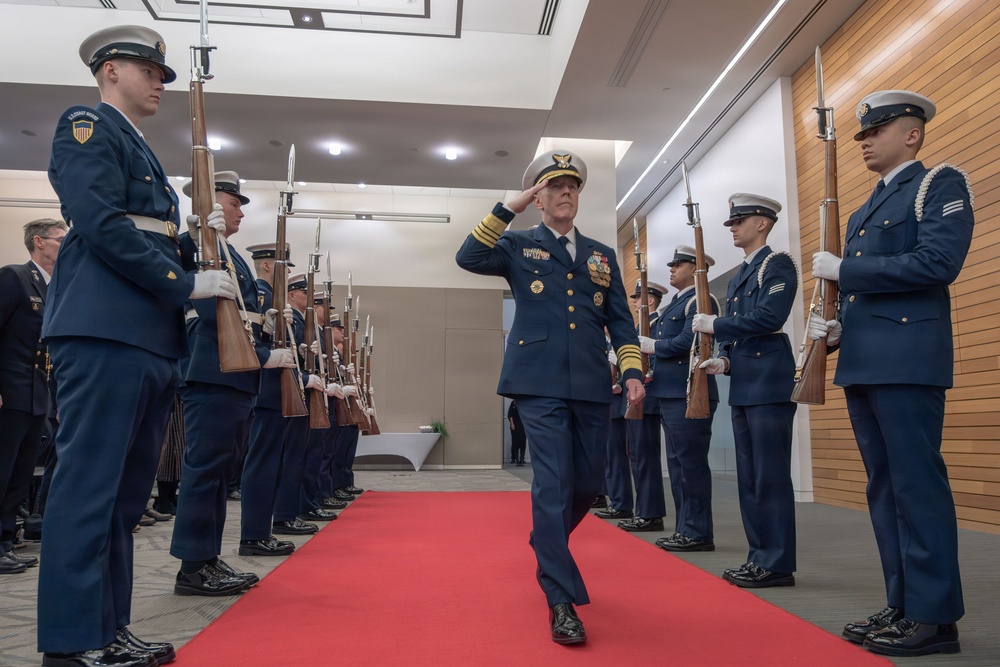 Adm. Kevin E. Lunday swears in as the 28th Commandant of the Coast Guard