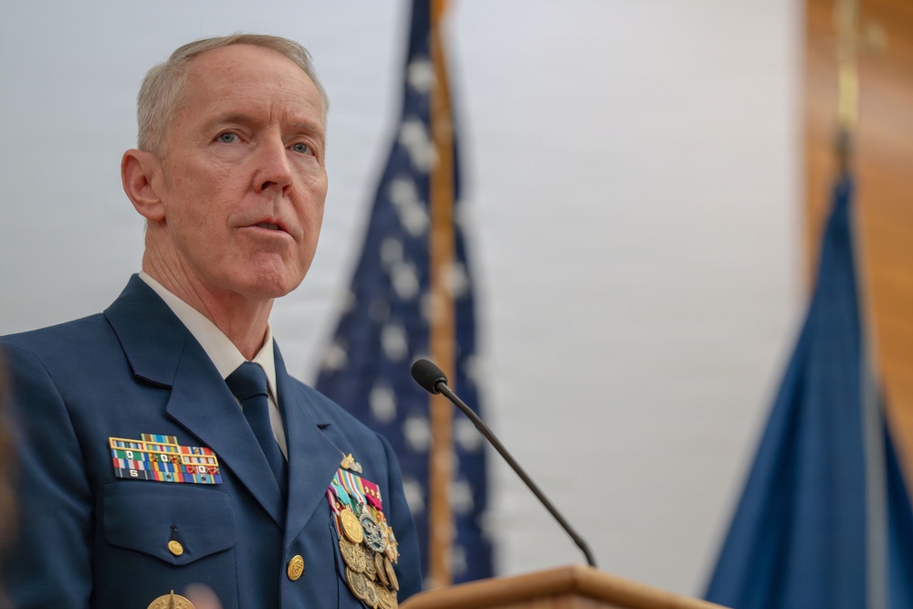 Adm. Kevin E. Lunday swears in as the 28th Commandant of the Coast Guard
