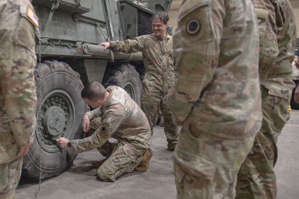 35th MST-S Soldiers Conduct Sustainment Maintenance on M1126 Stryker
