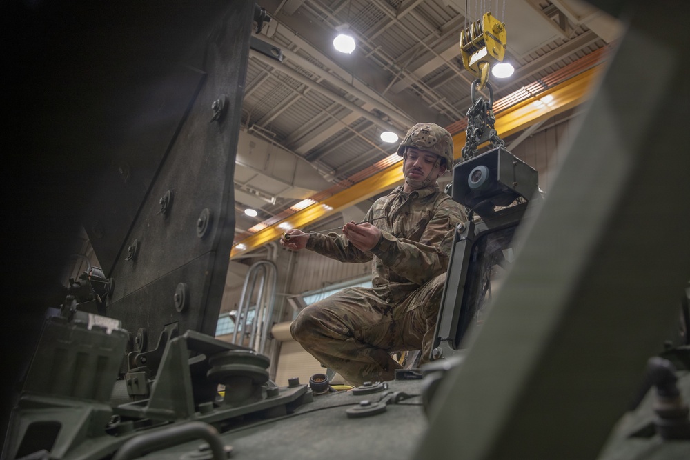 35th MST-S Soldiers Conduct Sustainment Maintenance on M1126 Stryker
