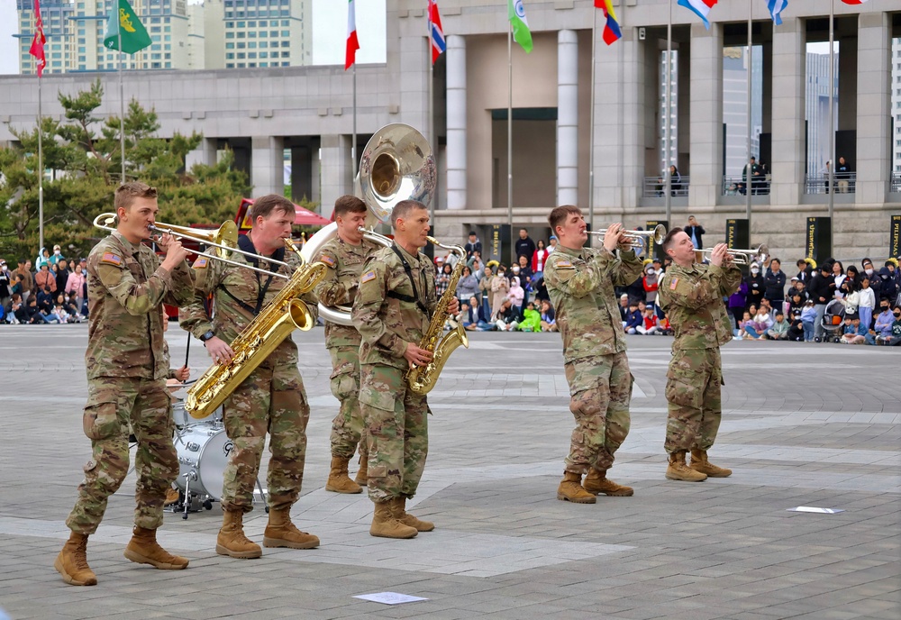 Eighth Army Brass Band Performs at Children's Day Event