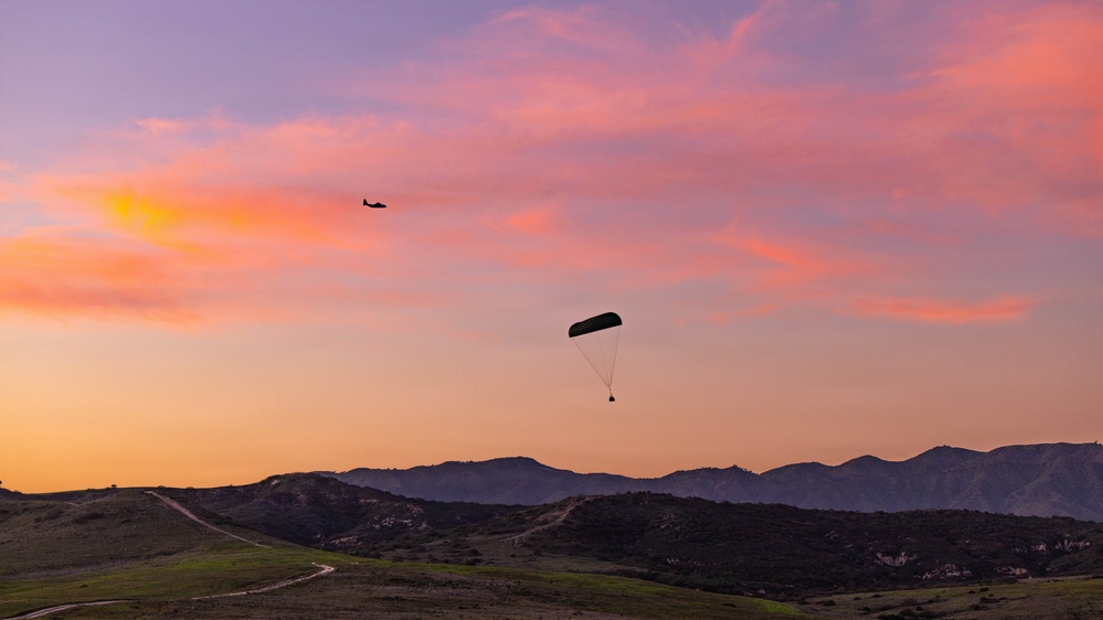 Skyfall: 1st DSB Marines conduct Combat Load Parachute Operations