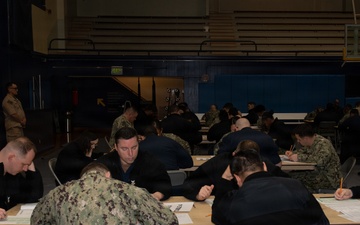 Ronald Reagan Sailors Take Navy-wide Advancement Exam