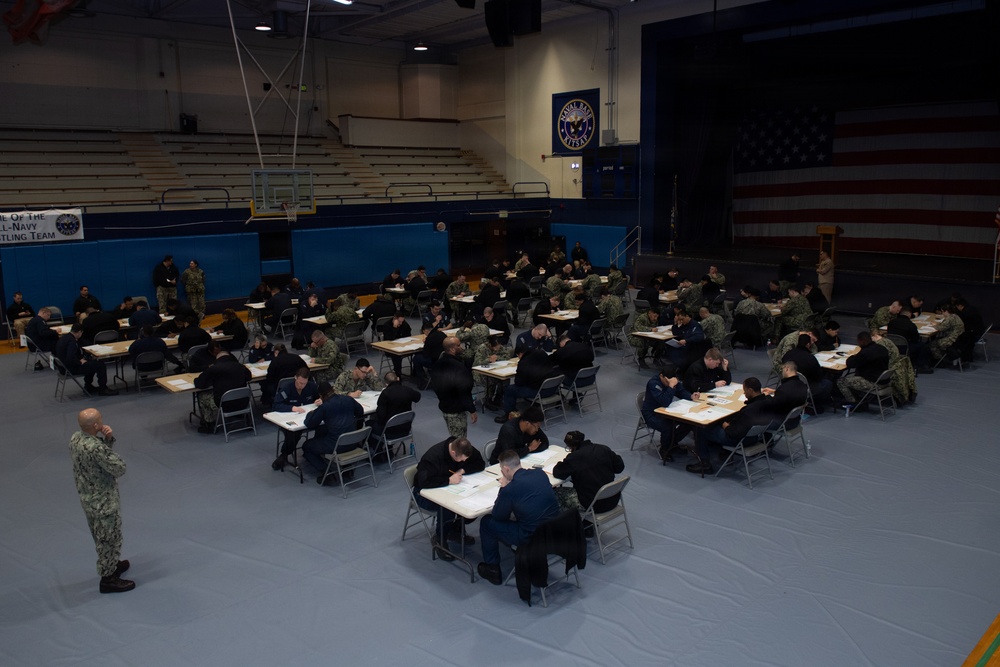Ronald Reagan Sailors Take Navy-wide Advancement Exam