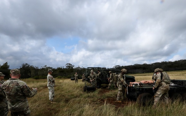 Senior medical leaders observe jungle medicine training during distinguished visitor day