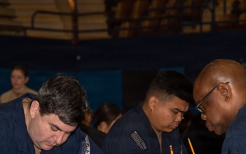 Ronald Reagan Sailors Take Navy-Wide Advancement Exam