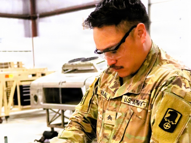 Soldiers completing 91J training at Fort McCoy complete small diesel engine training event