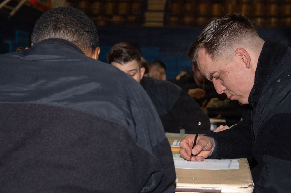 Ronald Reagan Sailors Take Navy-Wide Advancement Exam