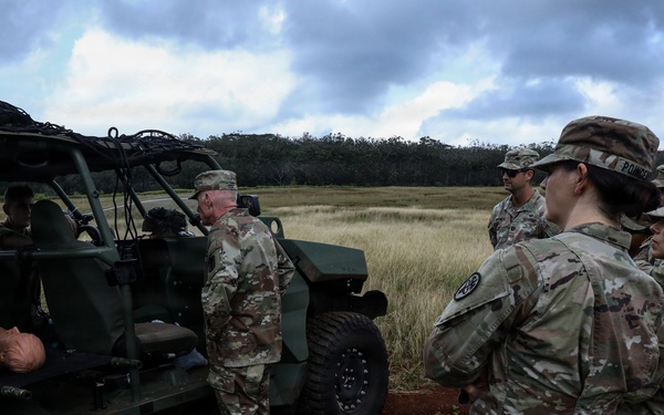 Senior medical leaders observe jungle medicine training during distinguished visitor day
