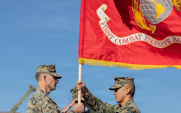 1st CEB holds change of command ceremony