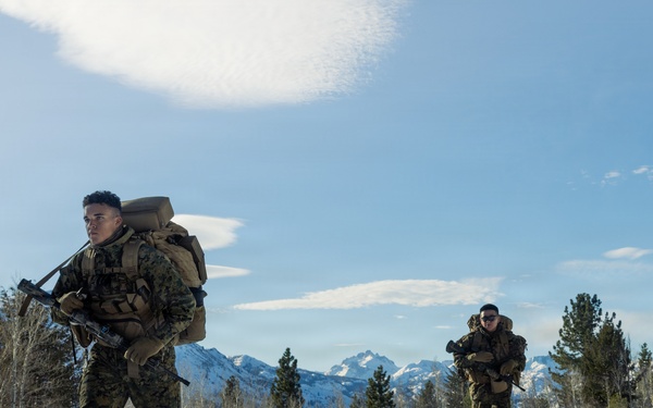 2nd Bn., 4th Marines hike during MTX 1-26