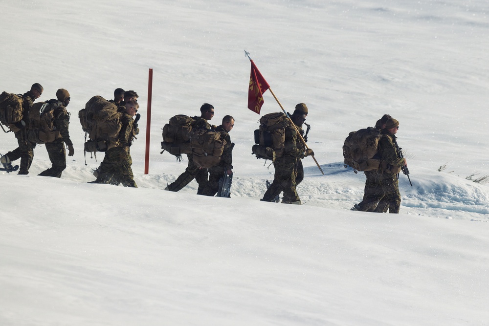 2nd Bn., 4th Marines hike during MTX 1-26