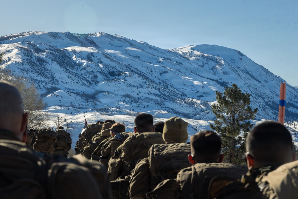 2nd Bn., 4th Marines hike during MTX 1-26