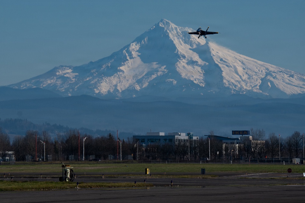 USN Blue Angels Demo Team Aircraft visits Portland Air National Guard Base