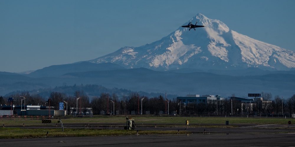USN Blue Angels Demo Team Aircraft visits Portland Air National Guard Base
