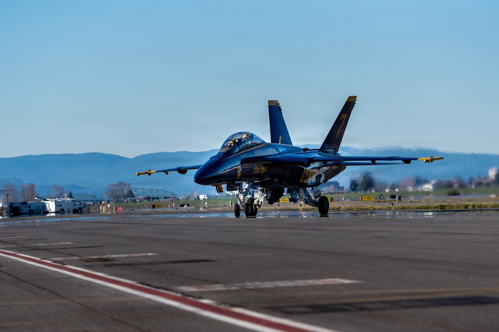 USN Blue Angels Demo Team Aircraft visits Portland Air National Guard Base
