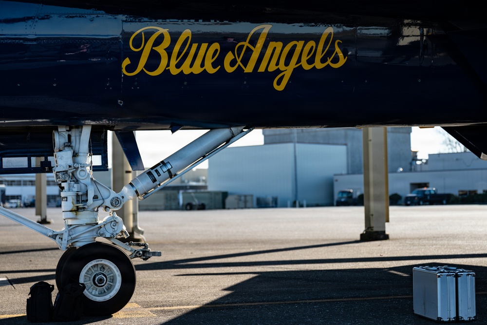 USN Blue Angels Demo Team Aircraft visits Portland Air National Guard Base