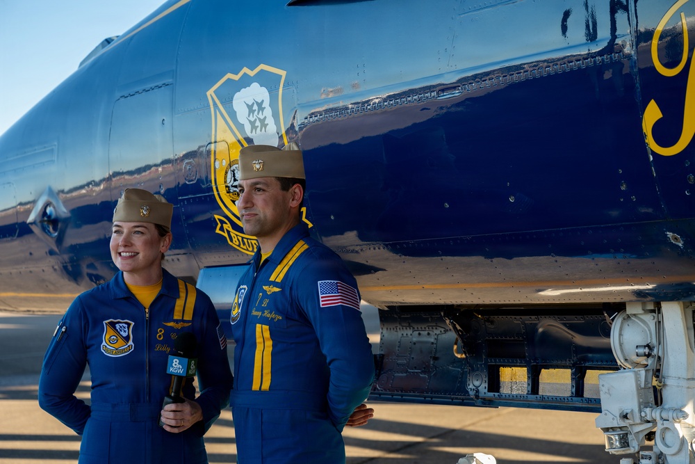 USN Blue Angels Demo Team Aircraft visits Portland Air National Guard Base
