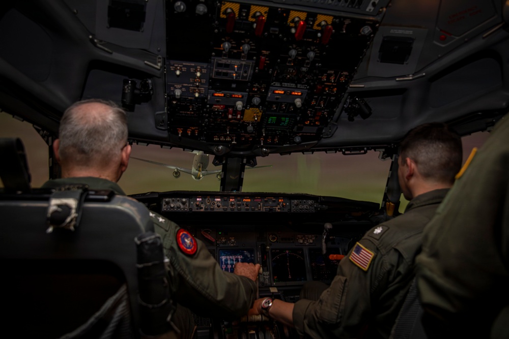 Rear Admiral. Brophy Visits Strategic Communications Wing 1