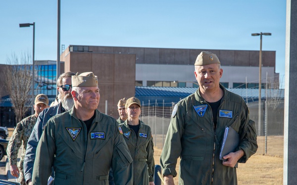 Rear Adm. Brophy Visits Strategic Communications Wing 1