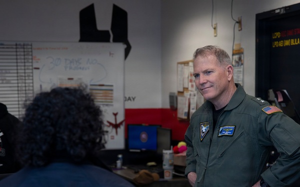 Rear Adm. Brophy Visits Strategic Communications Wing 1