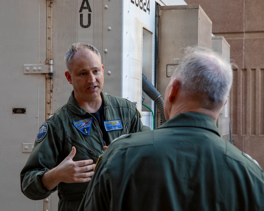 Rear Adm. Brophy Visits Strategic Communications Wing 1