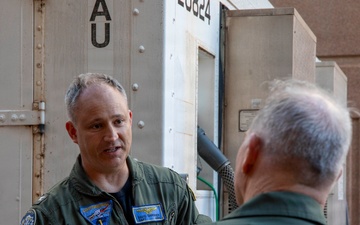 Rear Adm. Brophy Visits Strategic Communications Wing 1