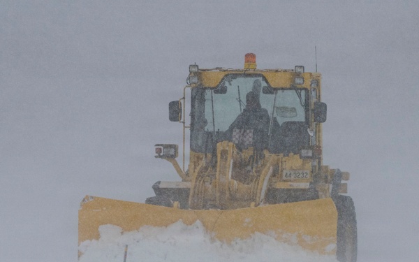 Snow removal teams keep Misawa AB flightline mission ready